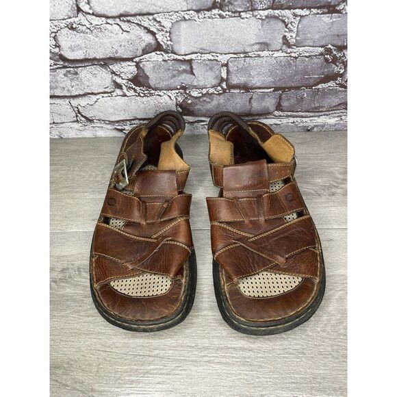 Born Brown Leather Fisherman Comfort Strap Casual Sandals Men’s Sz 46EU/12M US - Picture 14 of 16